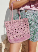 PANIER VIOLET RAPHIA SUNDAY PETITE MENDIGOTE