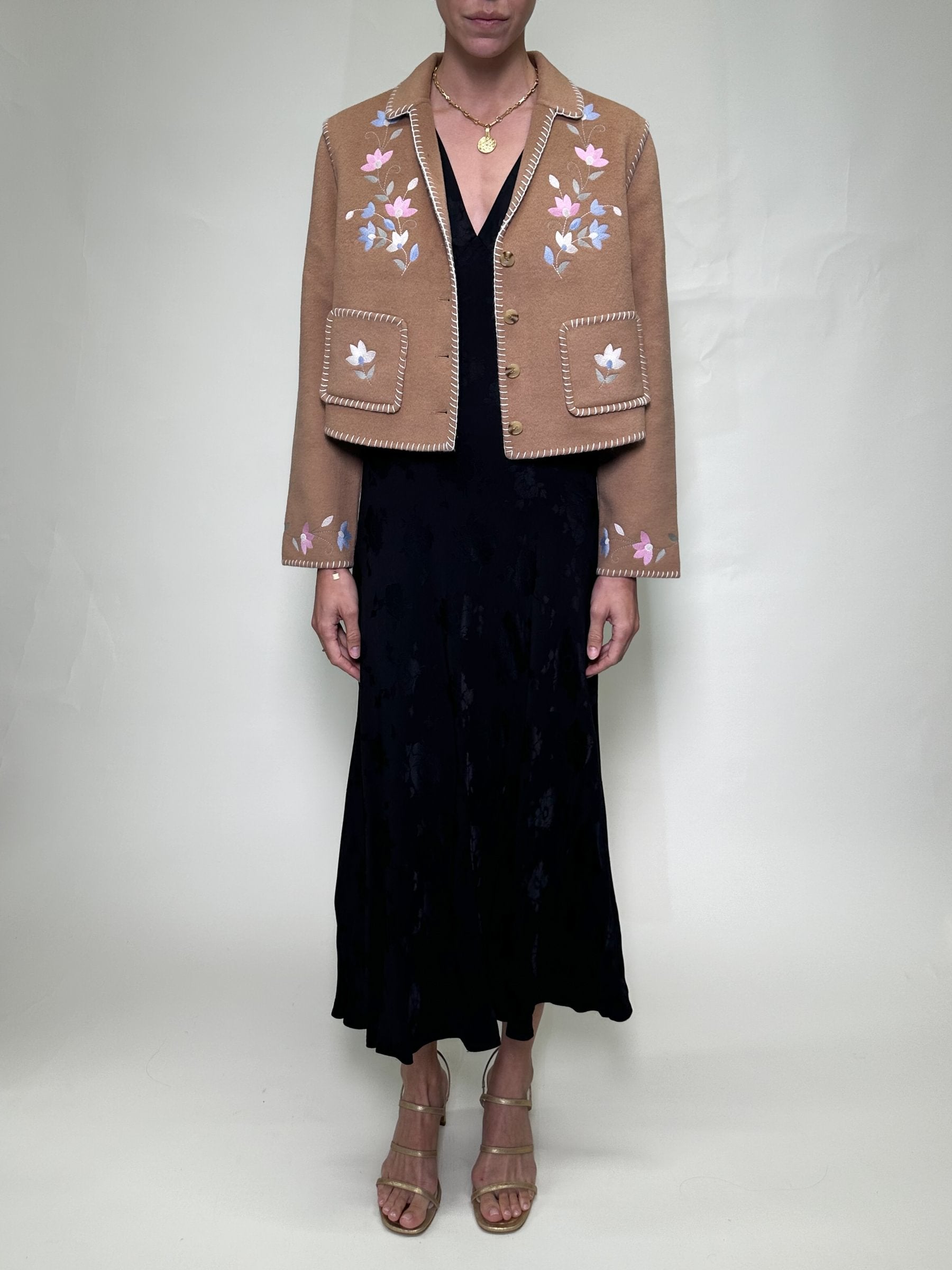 Veste Sunday Petal Embroidery Tan