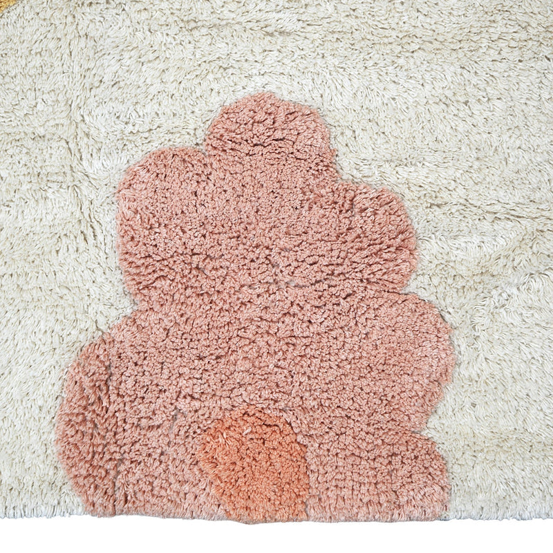 Tapis enfant design Sunny Flowers Peach nattiot-shop
