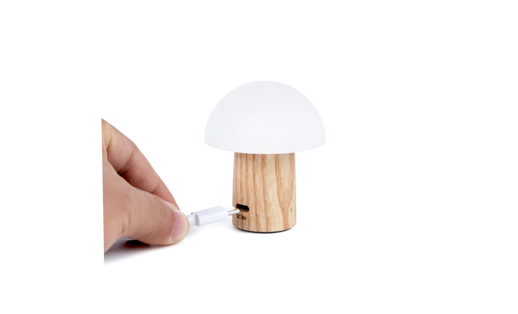Alice Mushroom Lamp - White Ash