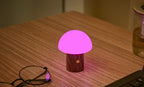 Lampe Champignon Alice - Noyer Naturel