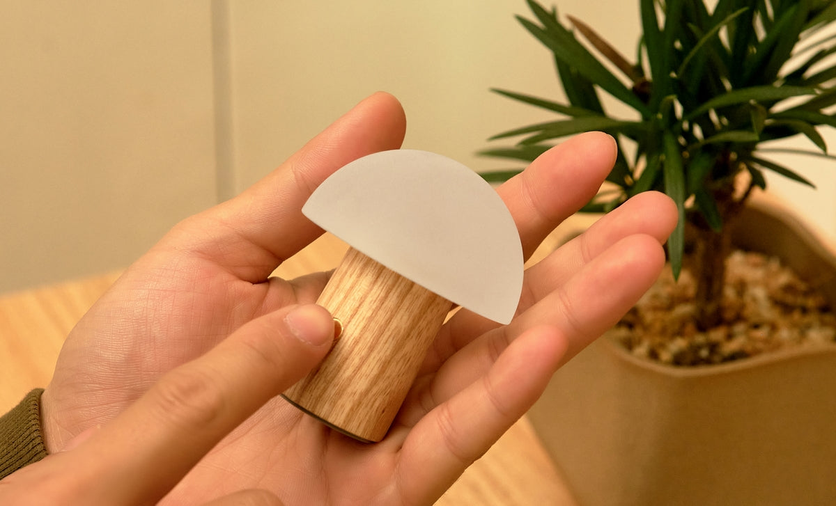 Alice Mushroom Lamp - White Ash