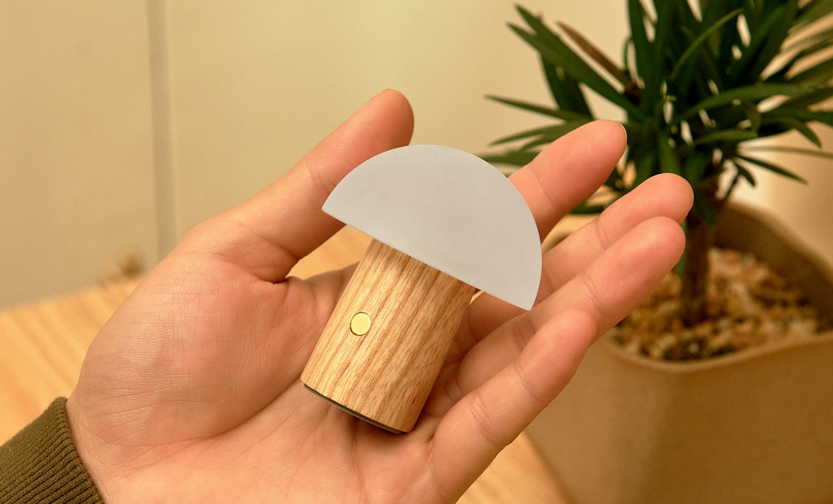 Alice Mushroom Lamp - White Ash