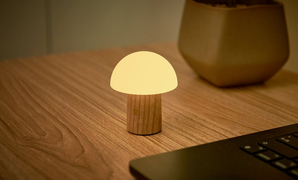 Alice Mushroom Lamp - White Ash
