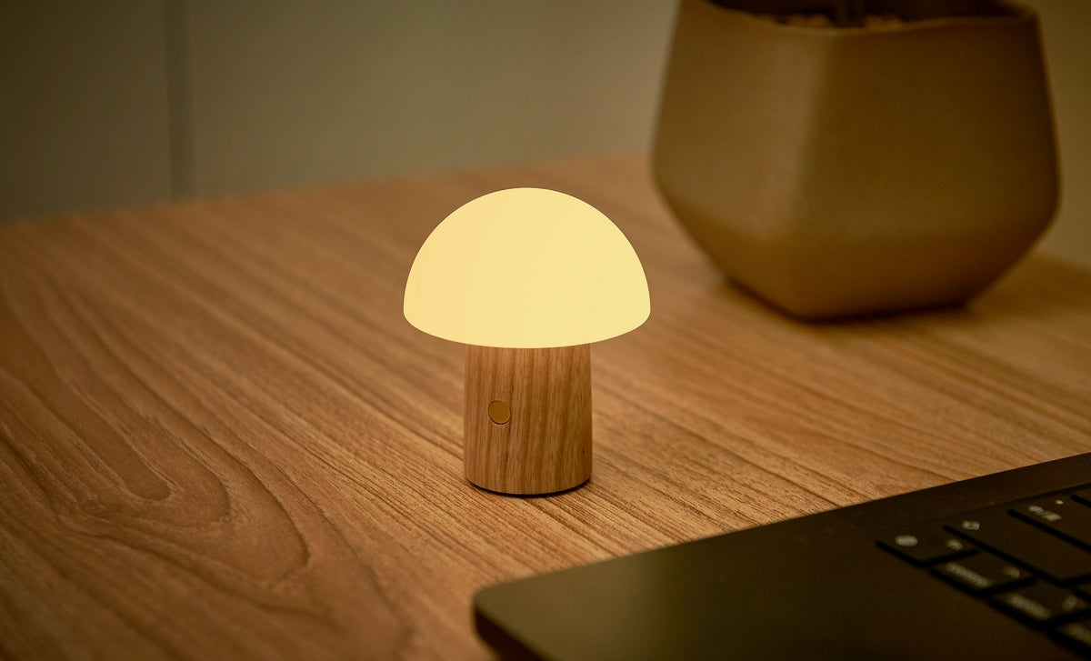 Alice Mushroom Lamp - White Ash