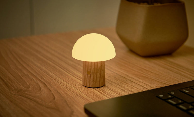 Lampe Champignon Alice - Frêne Blanc