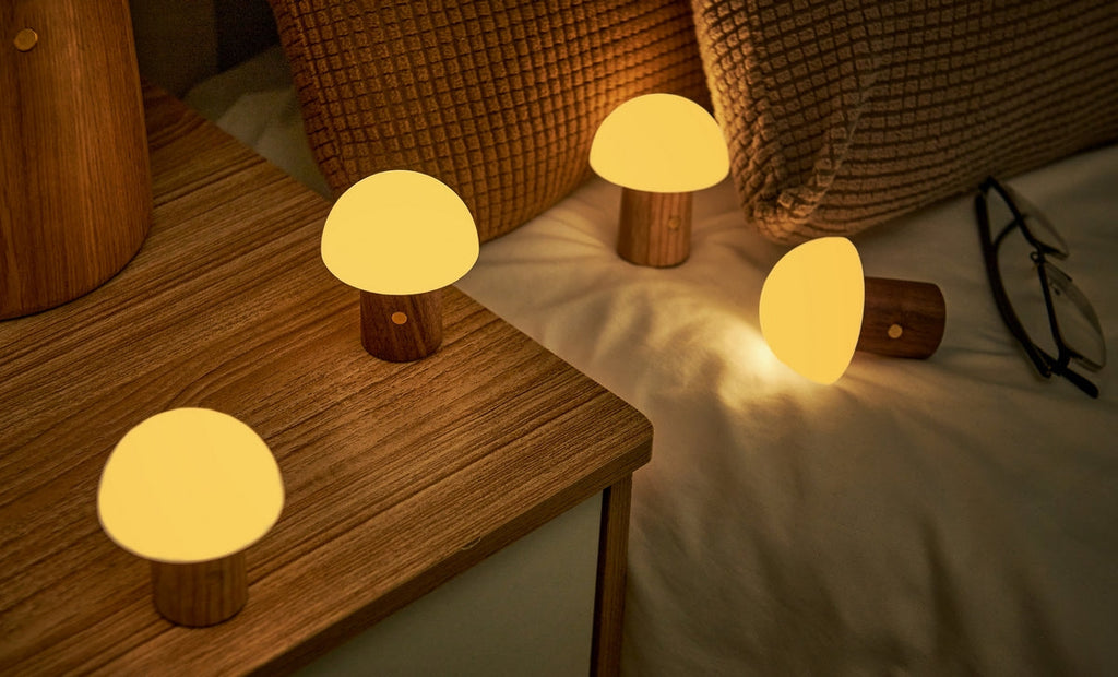 Alice Mushroom Lamp - White Ash