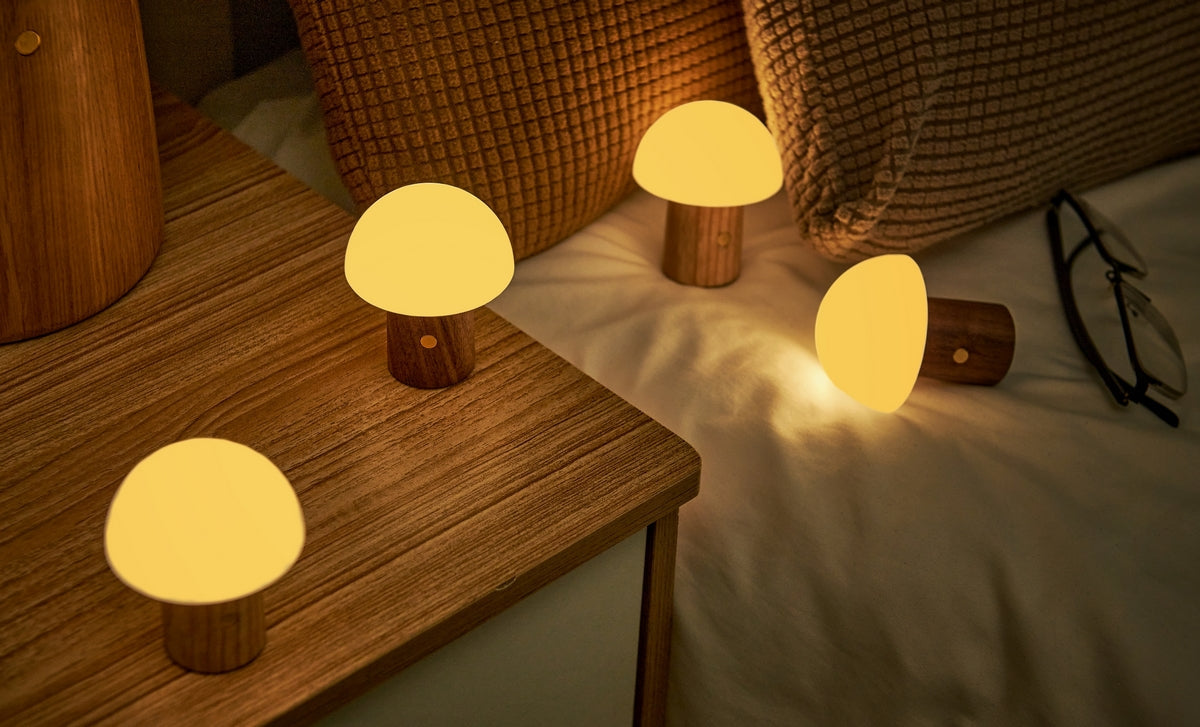 Alice Mushroom Lamp - White Ash