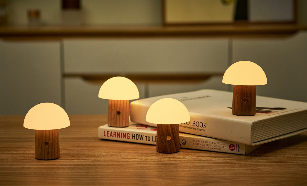 Alice Mushroom Lamp - White Ash