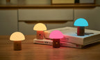 Lampe Champignon Alice - Noyer Naturel