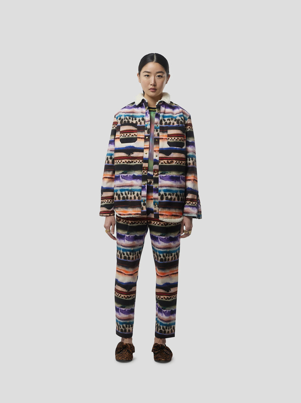 Chemise Dori Overshirt In Edgewalk Print