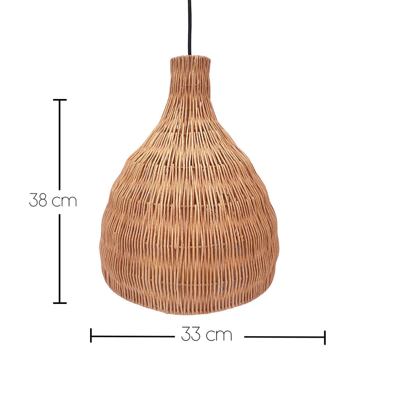 Suspension Solaire - Bella Solar - Rotin Naturel