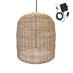 Giacomo - Lámpara colgante solar - Ratán - Beige