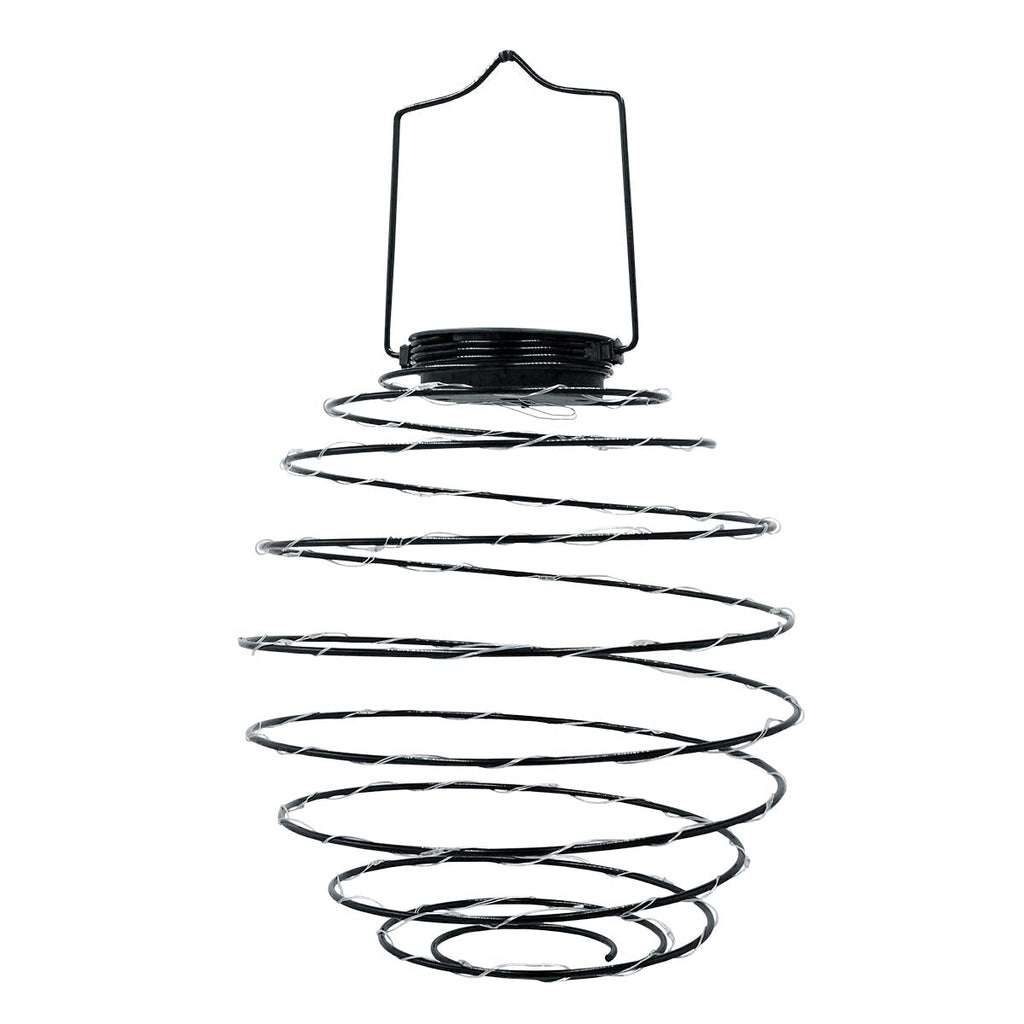 Lámpara colgante solar espiral metal micro LED blanco cálido ORION H37cm - REDDECO.com