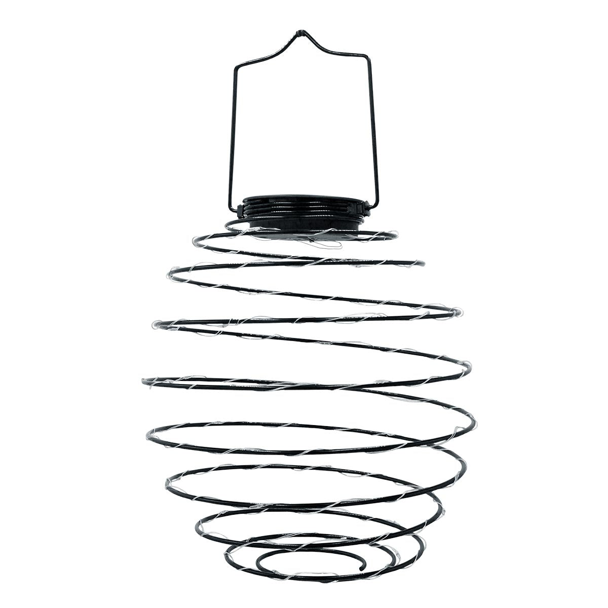 Lámpara colgante solar espiral metal micro LED blanco cálido ORION H37cm - REDDECO.com