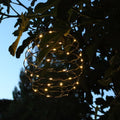 Lámpara colgante solar espiral metal micro LED blanco cálido ORION H37cm - REDDECO.com
