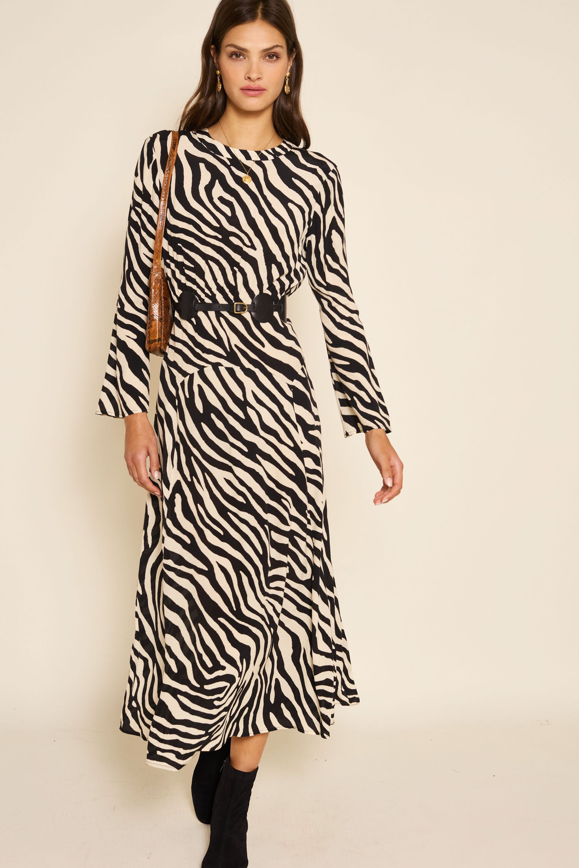 Suzanne Dress Zebra Black