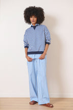 Pantalon à pinces et à taille haute collection printemps été femme avec jambes larges Garance Paris
