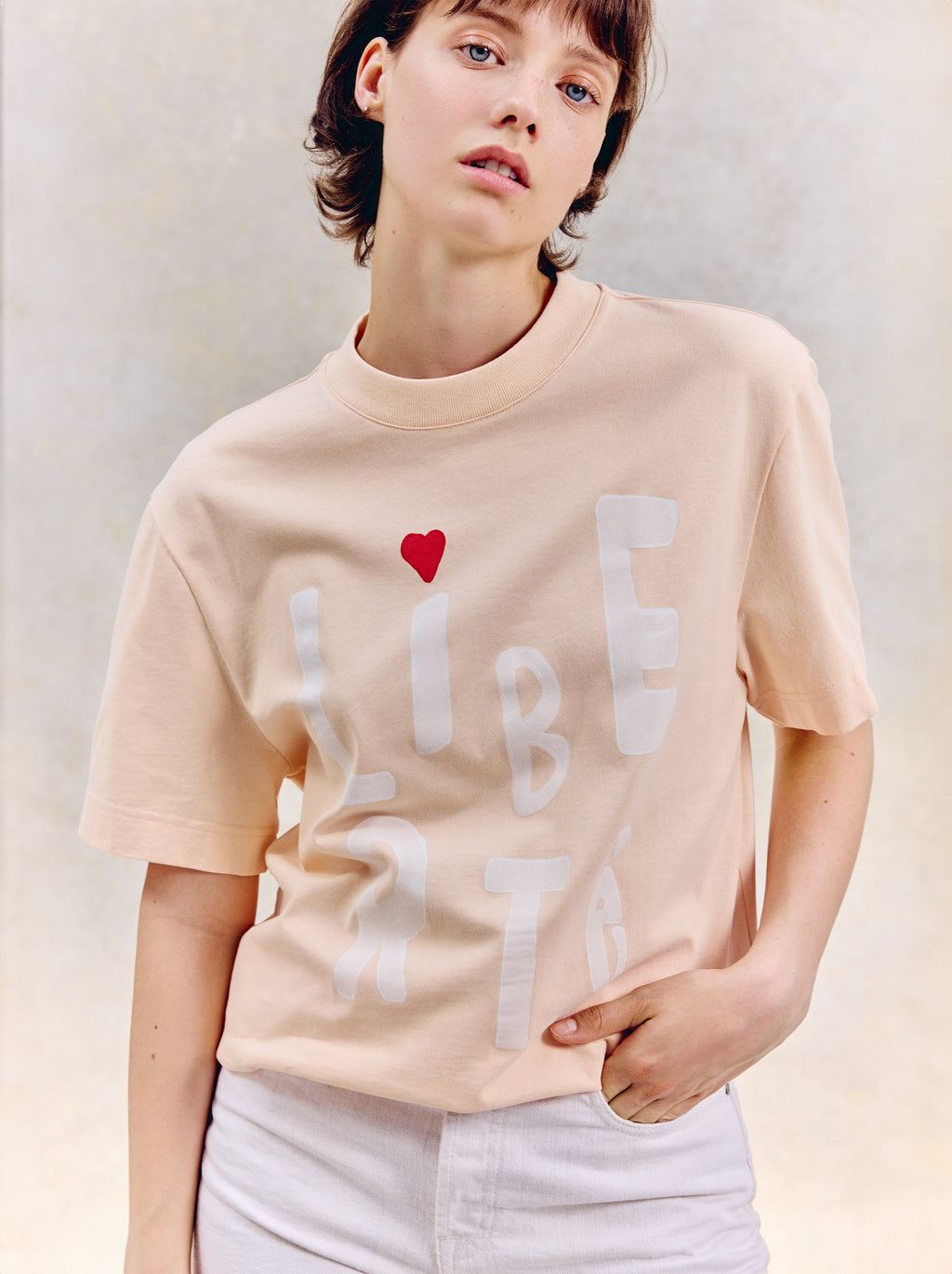 Apricot Brushstroke Unisex T-Shirt