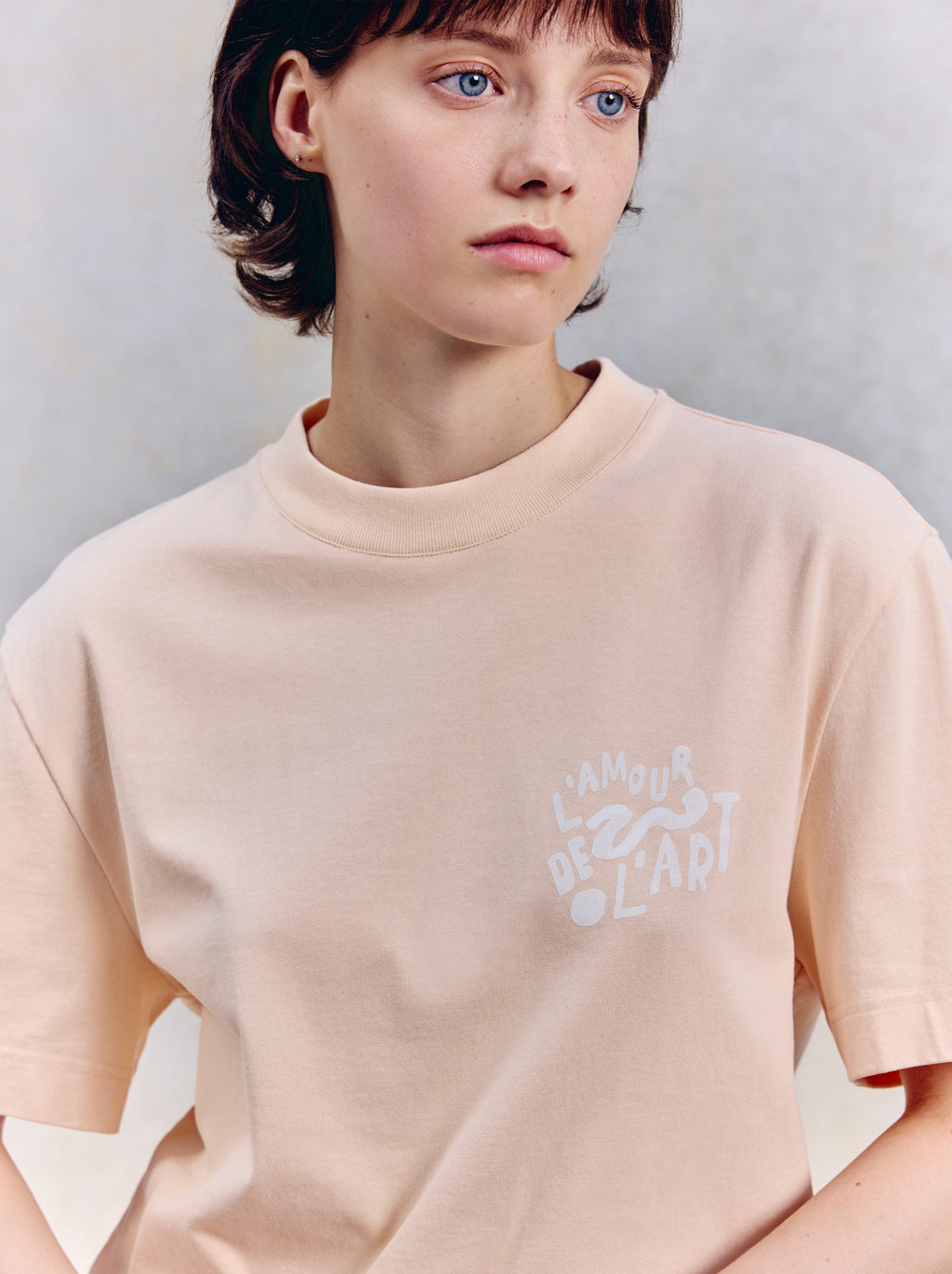 T-Shirt Unisexe Illustration Abricot