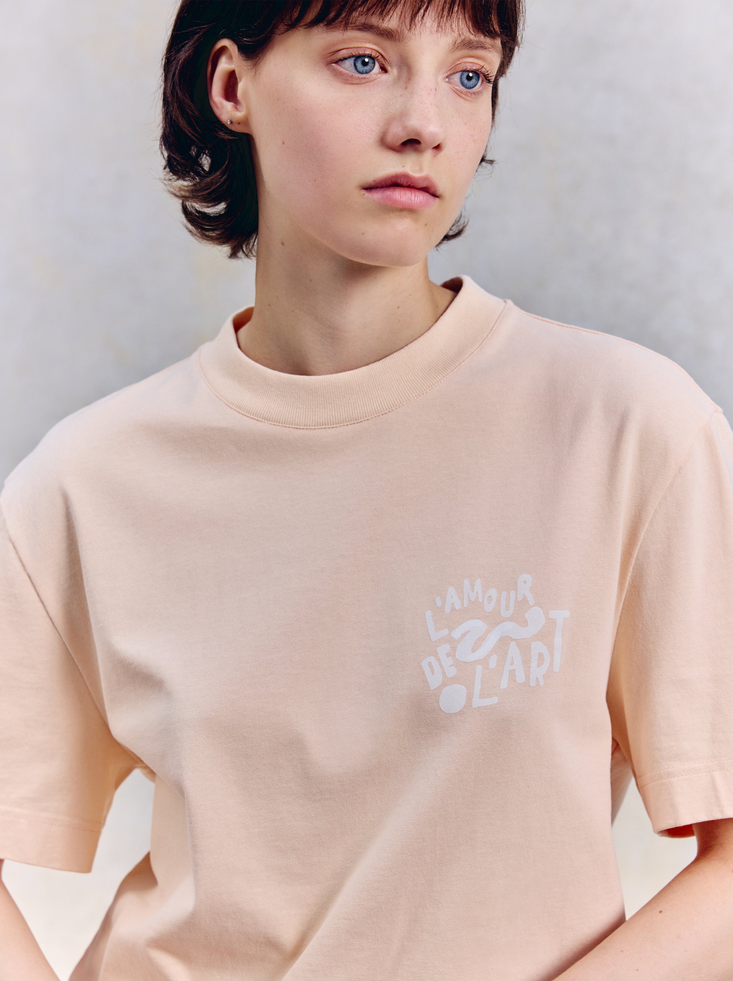 T-Shirt Unisexe Illustration Abricot