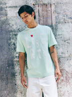 T-Shirt Unisexe Coup De Pinceau Vert D'Eau