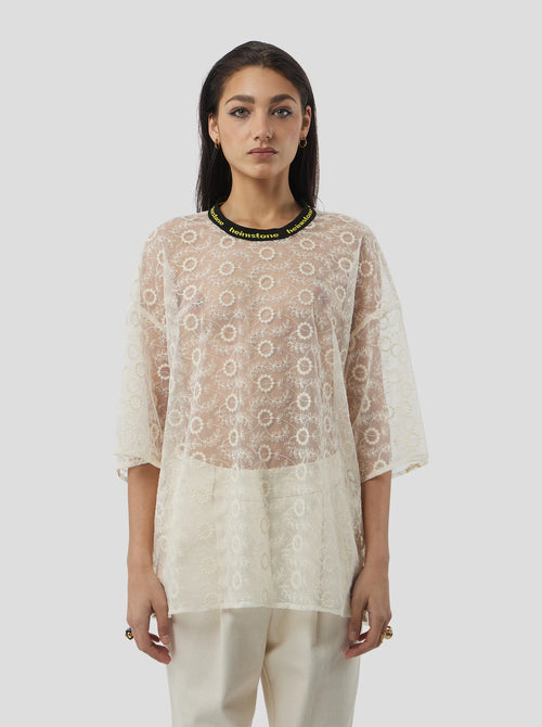 Basket T-Shirt in Ecume Lace