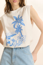 T-Shirt Palmier - Blanc