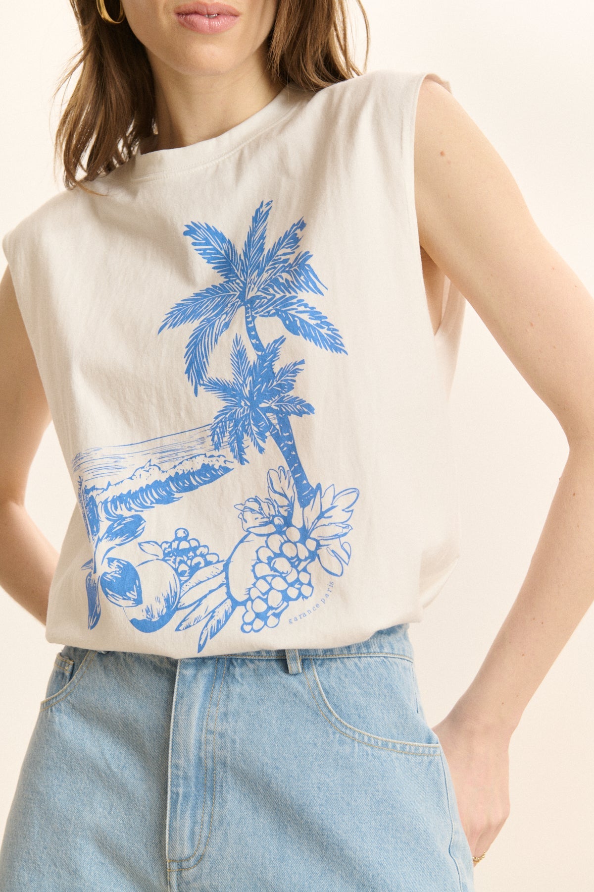 T-Shirt Palmier - Blanc