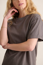 Haut manches courtes, col rond, volume ample. Vêtement femme Garance Paris