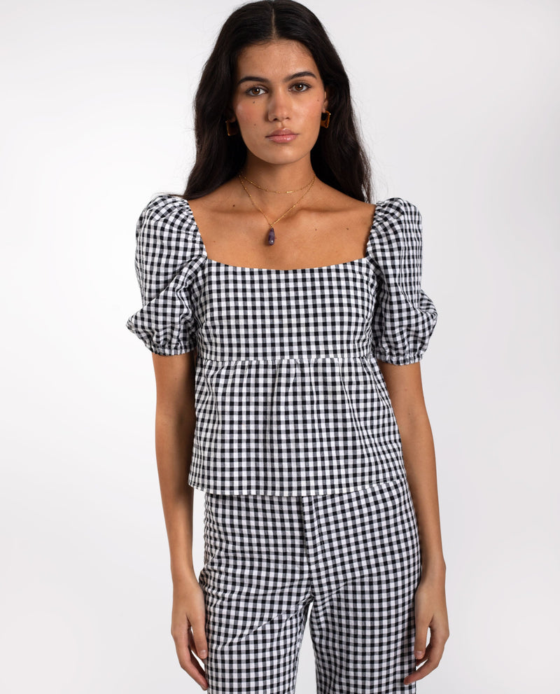 Blouse Sunset Lover - Blanc Et Noir