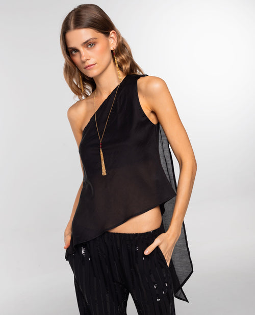 Top iluminado por la luna - Negro