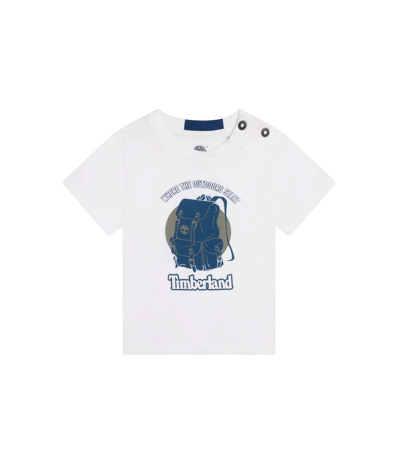 T-Shirt Manches Courtes - Blanc - Bebe Garcon - Timberland