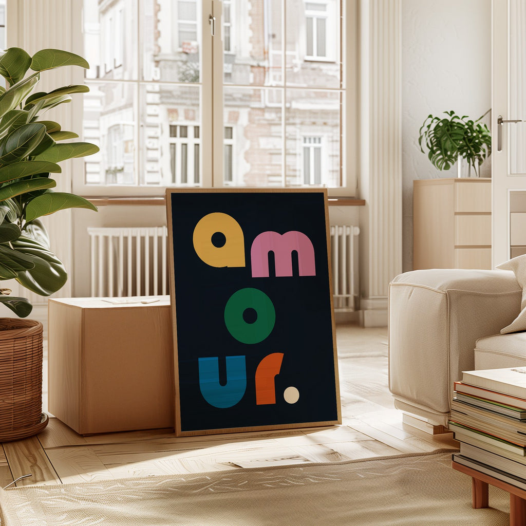 Typography - Affiche Amour Multi Noir - Multi