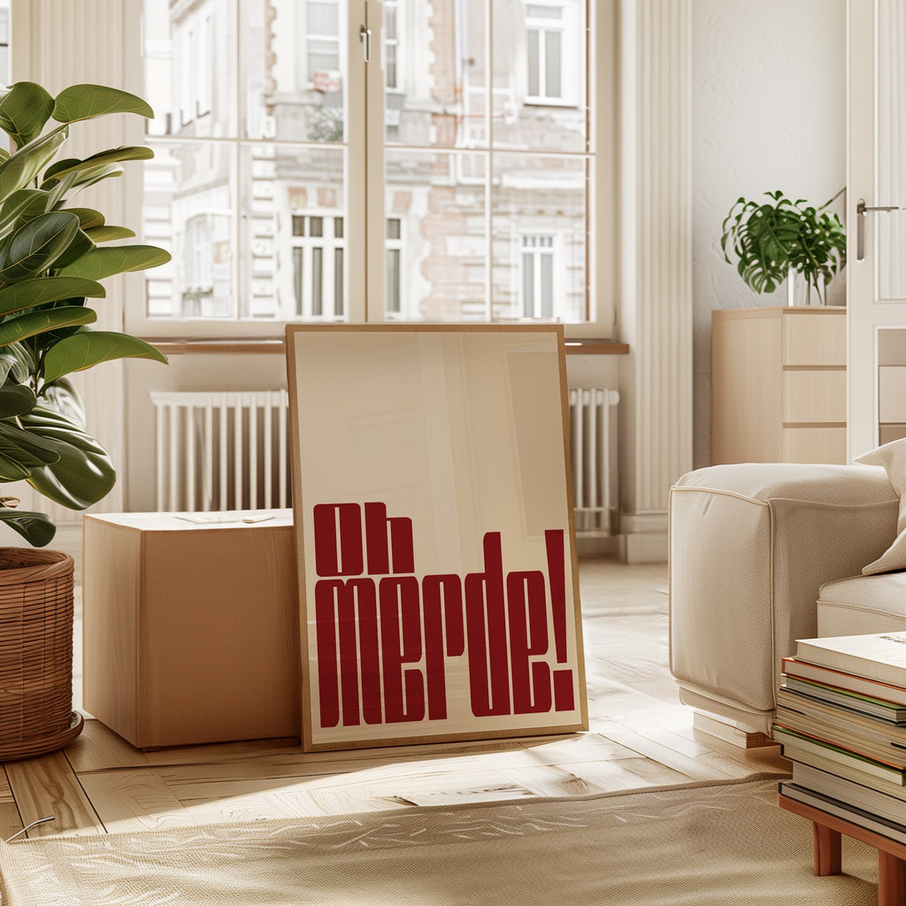 Typography - Affiche Oh Merde - Bordeaux