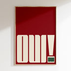 Typography - Affiche Oh Oui - Bordeaux