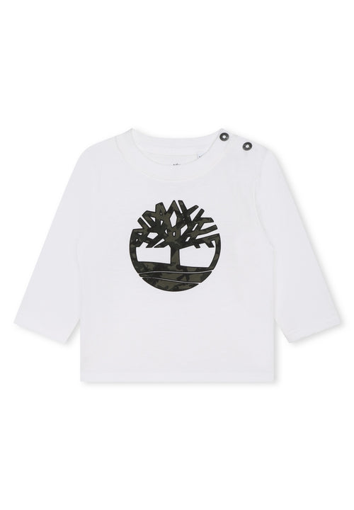 T-Shirt Manches Longues - Blanc - Bebe Garcon - Timberland