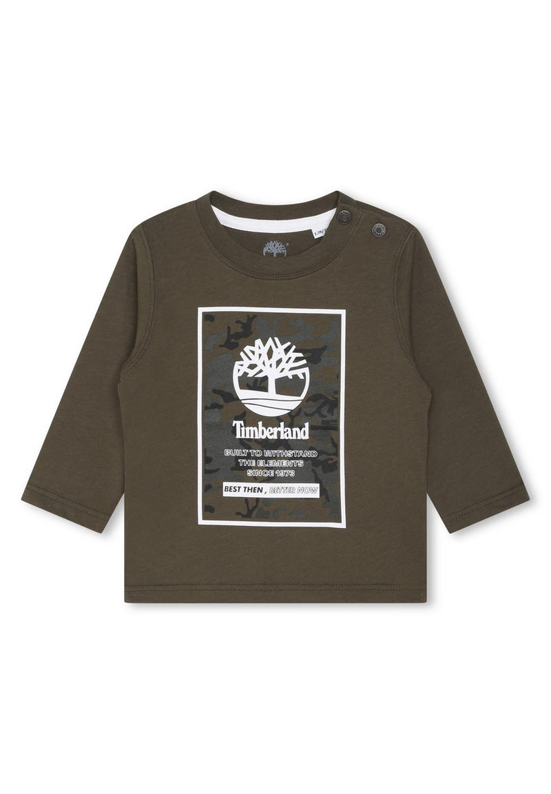 T-Shirt Manches Longues - Kaki Fonce - Bebe Garcon - Timberland