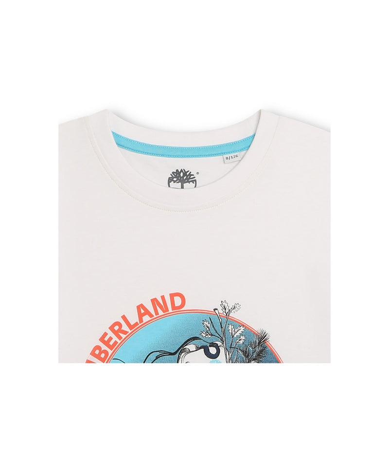 T-Shirt Manches Courtes - Blanc - Garcon - Timberland