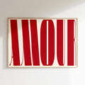 Typography - Affiche Amour Modern - Rouge