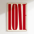 Typography - Affiche Love - Rouge
