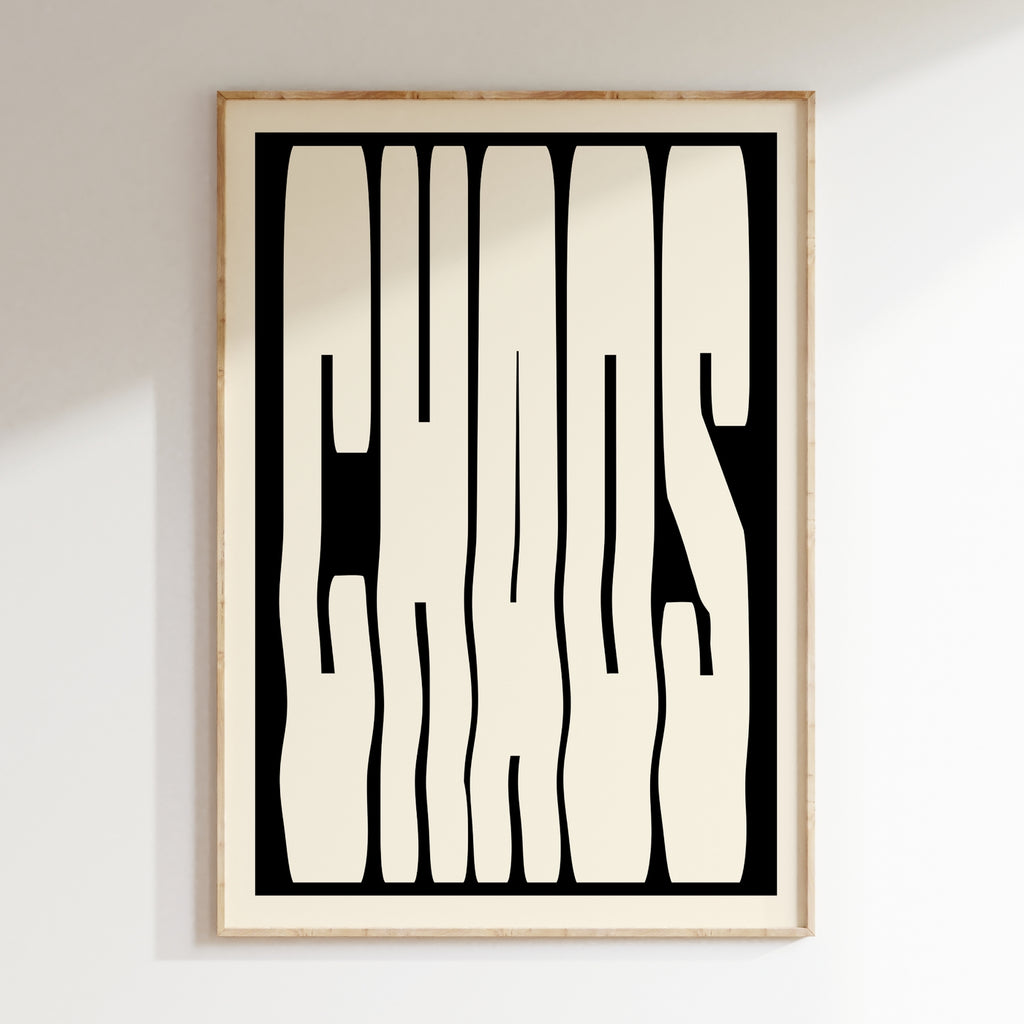 Typography - Affiche Chaos - Blanc