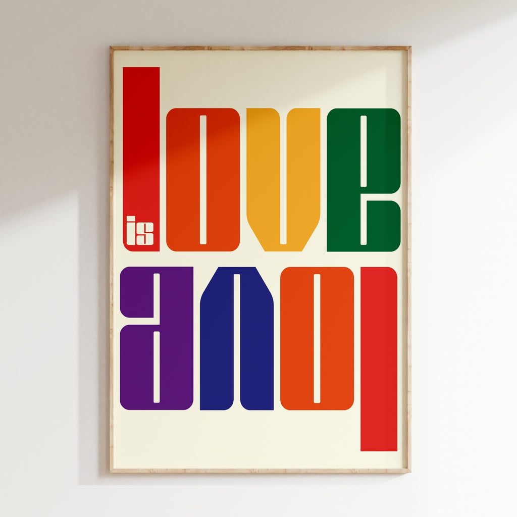 Typography - Affiche Love Is Love - Multi