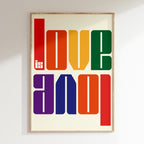 Typography - Affiche Love Is Love - Multi