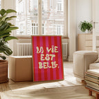 Typography - Affiche La Vie Est Belle - Rose