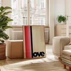 Typography - Affiche Love Raye Noir - Noir