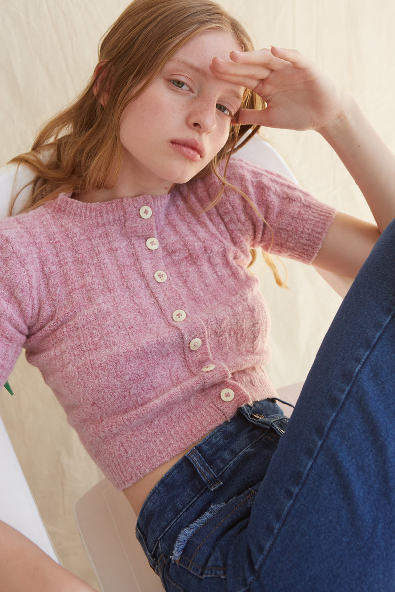 Top En Maille Dalia - Pink