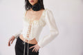 Salvia Corset Blouse - Cream