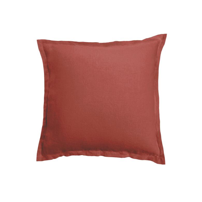 Lin Lavé - Taie d'Oreiller - Terracotta