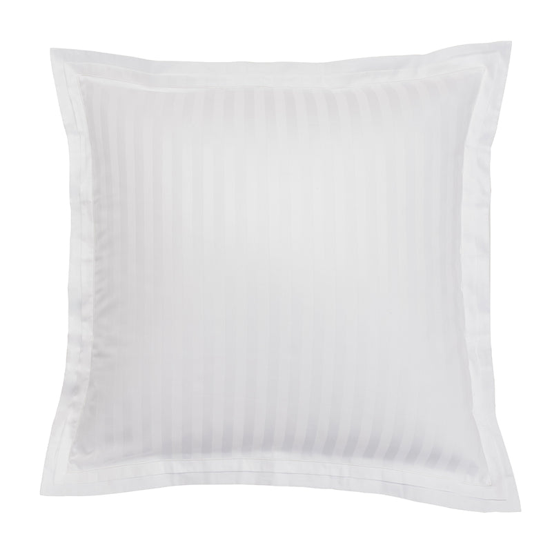 Taie D'Oreiller Unie - Satin Jacquard Uni - Blanc